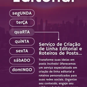 Serviço de Linha Editorial e Roteiro de Posts